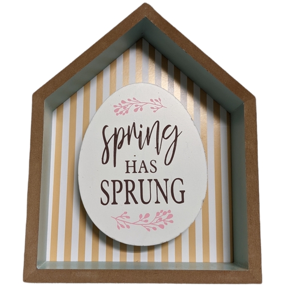 Signature Select Seasons Spring Has Sprung Wooden Shadowbox Decoration - Picture 3 of 13
